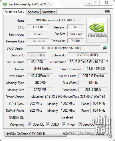 GTX 780 Ti gpu-z